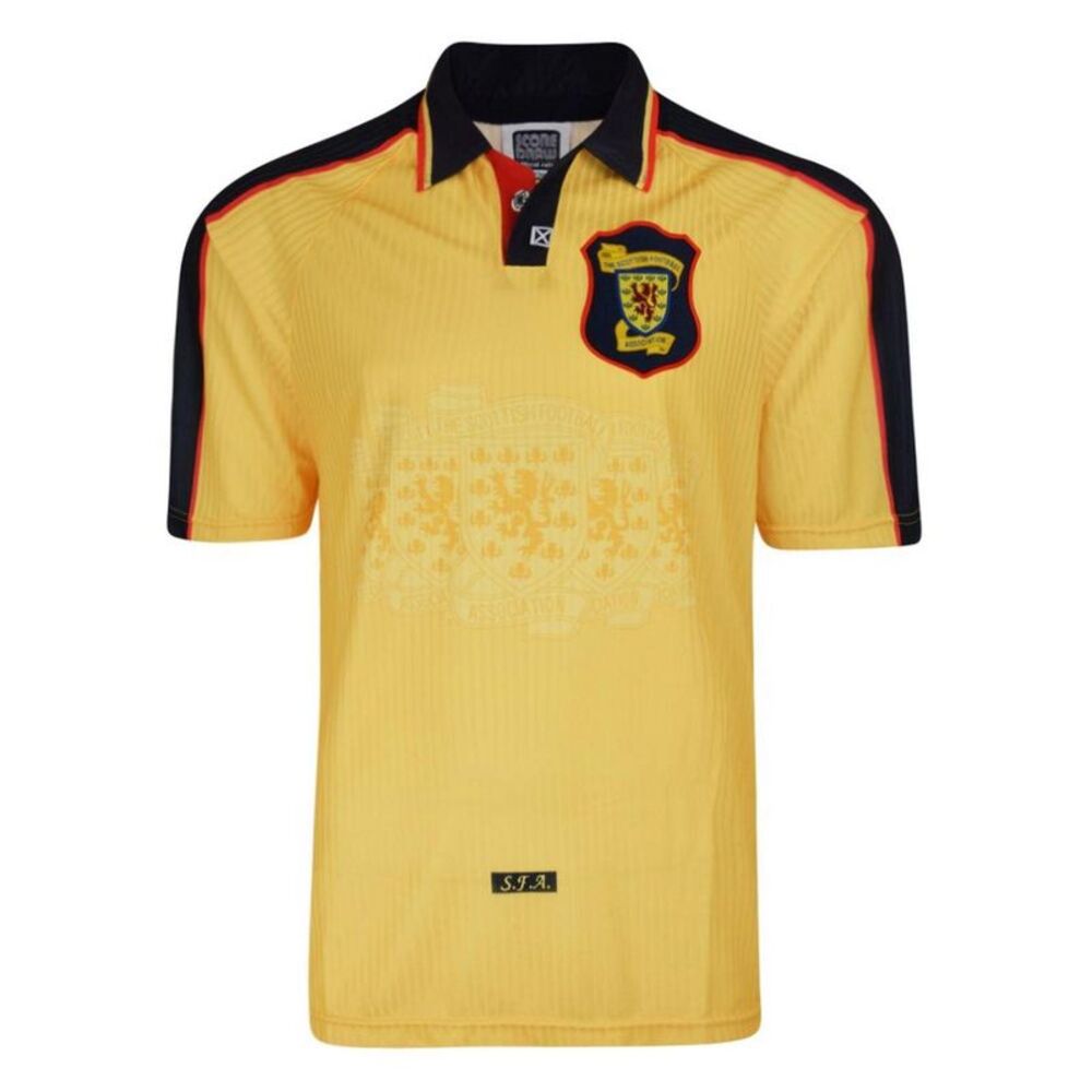 Score Draw Mens Scotland Away Shirt / Yellow/Blue